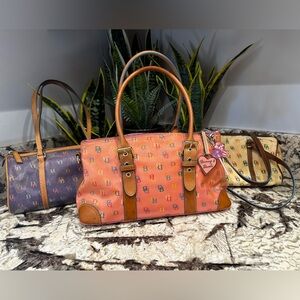 Dooney & Bourke Lot of 3 Vintage Monogram Purses